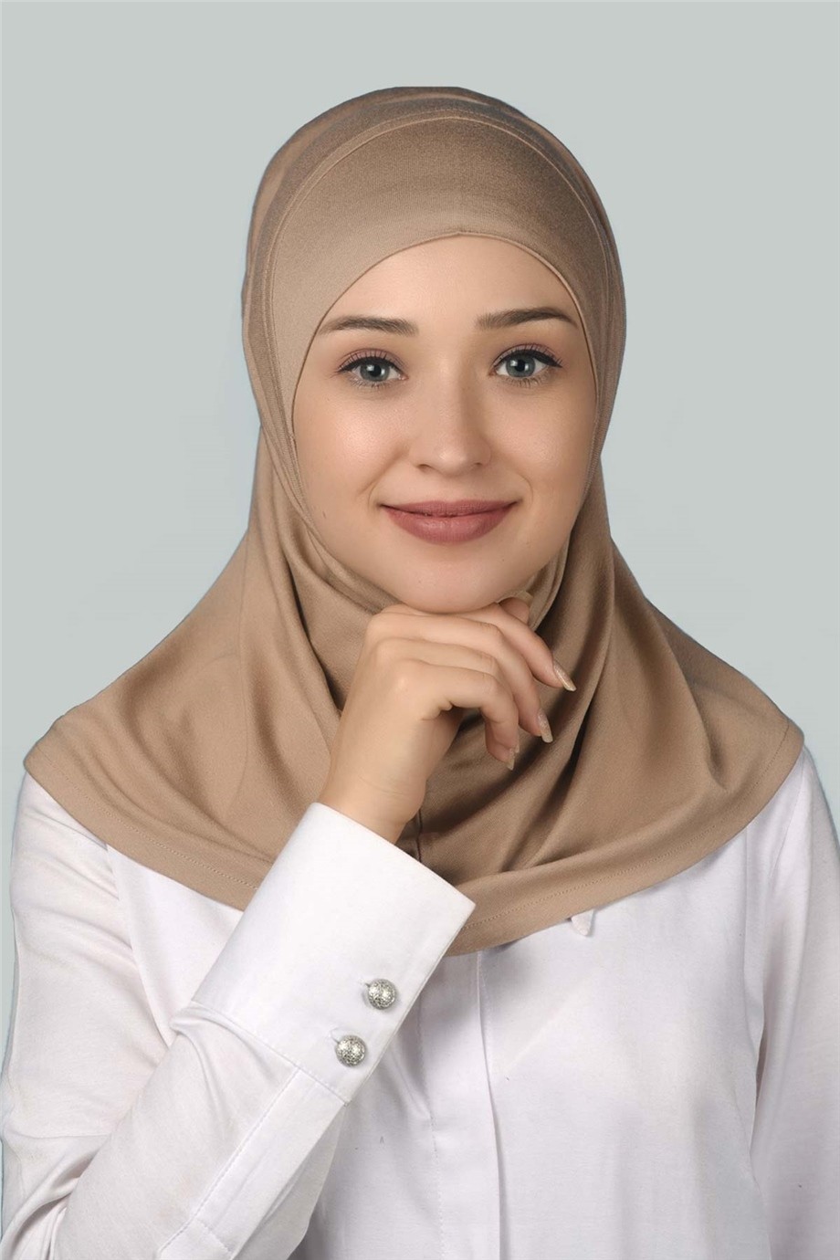 Altobeh Hazır Türban Pratik Eşarp Tesettür Hijab - Namaz Örtüsü -Beyaz