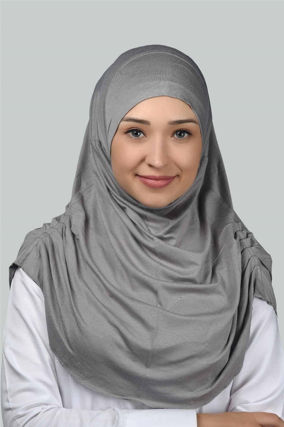 Altobeh Hazır Türban Büzgülü Pileli Pratik Eşarp Tesettür Hijab - Namaz Örtüsü - Ekru