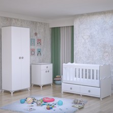 Garaj Home Elegant Yıldız 2 Kapaklı Bebek Odası Takımı-Gri-