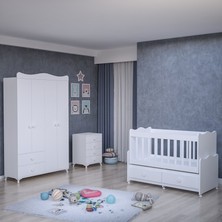 Garaj Home Elegant Yıldız 4 Kapaklı Bebek Odası Takımı-