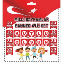 Alya Süs Flama Bayrak Milli Bayramlar Seti Set 1 Adet