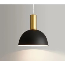 Dylight Retro Metal Siyah Dekoratif Rustik Kafe Mutfak Sarkıt Avize Çap 30 cm