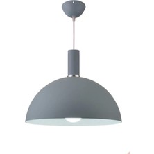 Dylight Retro Metal Gri Dekoratif Rustik Kafe Mutfak Sarkıt Avize Çap 40 cm