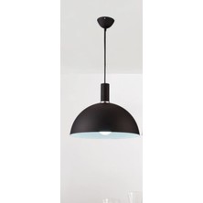 Dylight Retro Metal Siyah Dekoratif Rustik Kafe Mutfak Sarkıt Avize Çap 40 cm