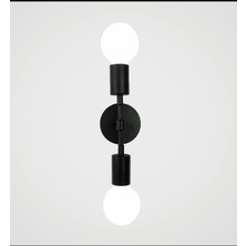 Dylight Retro Siyah Metal 2 Li Dekoratif Rustik Duvar