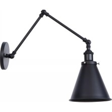 Dylight Retro Metal  Akrobatik Siyah Dekoratif Rustik Duvar Aplik