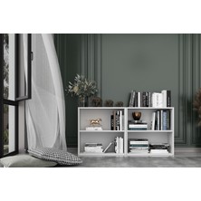 Nettrends Rafli Kitaplik 130 cm Beyaz KTP-1250