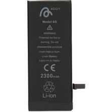 Aggiy Apple iPhone 6 S Güçlendirilmiş Batarya 2300 Mah