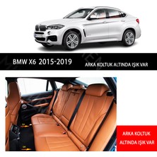 MİREN Bmw X6 2015-2019 (ışıklı) Uyumlu 5d Havuzlu Suni Deri OTO PASPAS