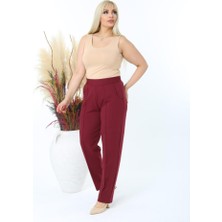 ViolettaXL Kadın Büyük Beden Cepli Yüksek Bel Esnek Mira Pantolon