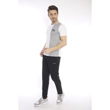 Escetic Erkek Spor, ABD Pike İnterlok 1. Kalite Kumaş Beyaz Slimfit Bisiklet Yaka T-Shirt - 0895