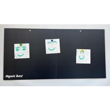 Mıknatıslı Pano Magnet Panosu  61X31 cm 1 Adet + 5 'li Mıknatıs Seti Katlanabilir