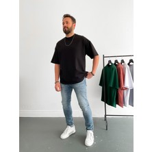 Bybasicman Siyah Iki Iplik Basic T-Shirt BY-1208