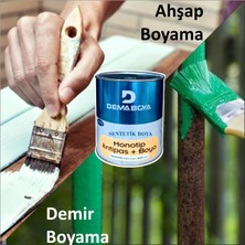Dema Monotip Sentetik Antipas+Yağlı Boya 900GR Beyaz-Ahşap-Demir-Boyası-Yüksek Örtme-Kolay Kullanım
