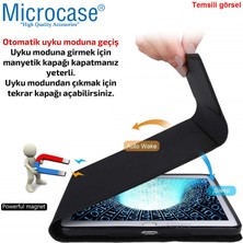 Microcase iPad Air 5. Nesil 10.9 Sleeve Serisi Mıknatıs Kapaklı Standlı Suni Deri Kılıf - Siyah