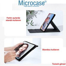 Microcase iPad Air 5. Nesil 10.9 Sleeve Serisi Mıknatıs Kapaklı Standlı Suni Deri Kılıf - Siyah