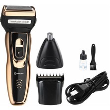 DEMPOWER Dp-03 3 Başlıklı Tıraş Makinesi Gold-Siyah Detaylı