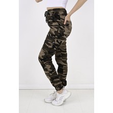 Black Steel Bel ve Paça Lastikli,kargo Cepli Kamuflaj Desen Bayan PANTOLON-91000