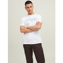 Jack & Jones Yazılı Erkek Bisiklet Yaka Tişört 12213761