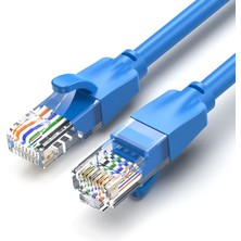 Hiqonic Li Hiqonic Cat6 1000MBPS Ethernet Internet Veri RJ45 Kablosu 1.5 Metre Mavi Kablo