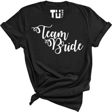 Tüşört Bride Team Yazılı Baskılı Bisiklet Yaka Tshirt