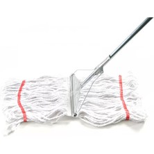 Ekol Geniş Yedek Islak Mop Paspas Ucu Başlığı Püskül - Pamuklu - 320 Gram. - 25 Cm. - Beyaz - 5 Adet