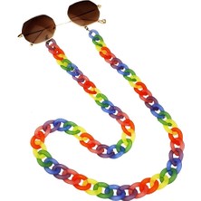 BijuStore Candy Karışık Renkli Kadın Akrilik Gözlük Zinciri