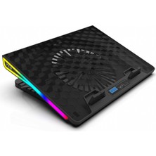 Inca INC-608GMS Arrax Serıes Bıg Fan, Rgb Frame, LCD Panel, 7 Rgb Mode, 5 Steps 13 ”-18” Gaming Notebook Soğutucu