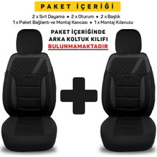 Oto Pandami Bmw 6er F13 2012-2018  Uyumlu 1+1 Siyah Koltuk Kılıfı