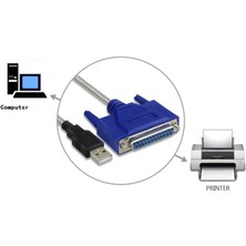 Aogo USB 2.0 25 Pin DB25 Dişi Paralel Port Kablosu Ieee 1284 12MBPS USB Paralel Yazıcı Kablosu