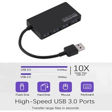 USB 3.0 Hub 4 Port 3.0 USB Çoklayıcı Ultra Ince Slim USB Çoklayıcı Güç Bağlantı Noktalı