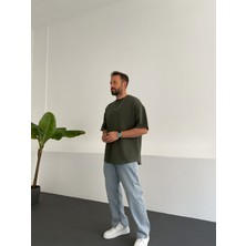 Bybasicman Haki Iki Iplik Basic T-Shirt BY-1208