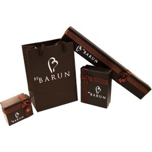 By Barun  Damla Model 1 Carat Görünümünde Beyaz Taşlı Gümüş Rengi 925 Ayar Pırlanta Model Gümüş Küpe