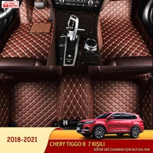 Miren Chery Tiggo 8 2018-2021 7 Kişili Uyumlu 5d Havuzlu Suni Deri Oto Paspas