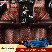 MİREN Hyundai Santa Fe 2019-2020 5 kişili Uyumlu 5d Havuzlu Suni Deri OTO PASPAS