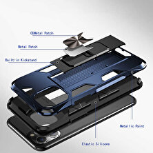 Samsung Galaxy M31 Yüzüklü Standlı Damperli Tam Koruma Rigid Premium Kılıf