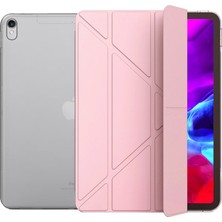 Smart Tech Apple iPad Pro 12,9 Inç 3 Nesil 2018 Smart Cover Arkası Şeffaf Tablet Kılıfı