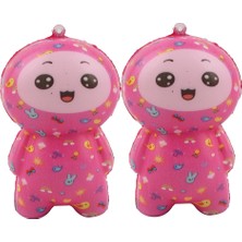 SZYKD 2 Pcs TTPU1252 Renkli Baskılı Smiley Yüz Bebek  Dekompresyon Oyuncak Pembe (Yurt Dışından)