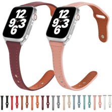 Yue Store Apple Watch S 7 41 mm / 6 & Se & Se & 4 40 mm / 3 & 2 & 1 38 mm Bej Kordon (Yurt Dışından)