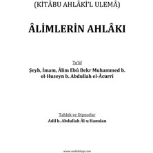 Alimlerin Ahlakı - Imam El-Acurri