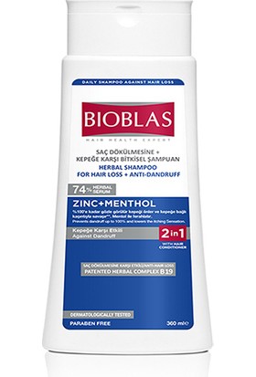 Bioblas Zınc Pyrition Saç Dökülmesine Ve Kepeğe Karşı Etkili Şampuan 360 Ml X 2 Adet