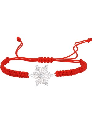 Altın Sepeti Gümüş Ipli Kar Tanesi Bileklik