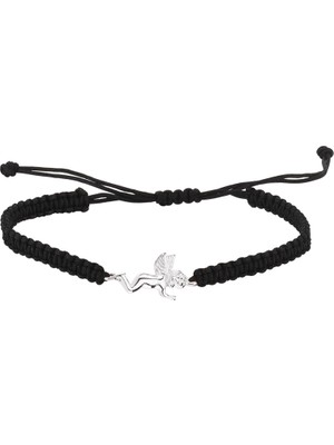 Altın Sepeti Gümüş Ipli Bebek Melek Bileklik