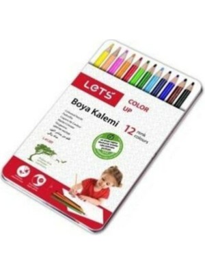 Let's 12 Renk Boya Kalemi Metal Kutu L-4120T 12 Parça Renkli Kalemler ile Yaratıcılığınızı Keşfedin