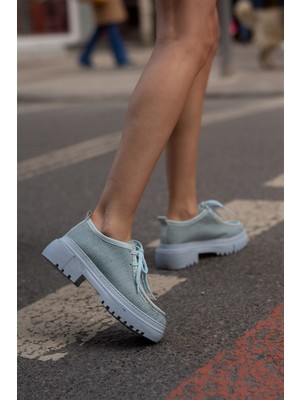 Markano Mavi Hasır Sneakers Kadın Ayakkabı