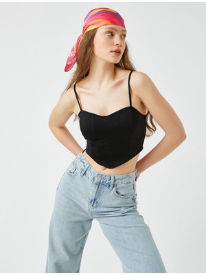 Koton Crop Atlet Asimetrik Kesim Ince Askılı
