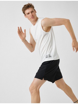 Koton Minimal Baskılı Atlet Bisiklet Yaka