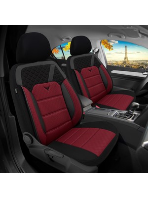 Oto Pandami Mitsubishi Pajero 2009  Uyumlu 1+1 Bordo Koltuk Kılıfı