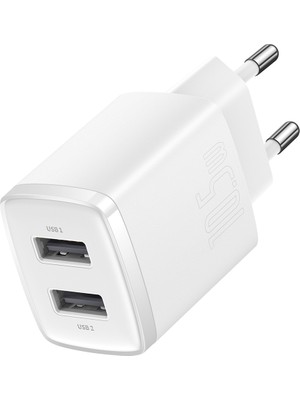 Baseus Compact 10.5W Şarj Cihazı Beyaz