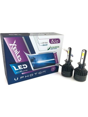 Photon Duo H1 LED Xenon Şimşek Etkili 12v 6000 Kelvin Beyaz Yüksek Parlaklık Özellikli